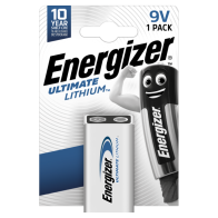 ENERGIZER Ultimate Lithium 9V B1 baterija ilgstošai jaudai