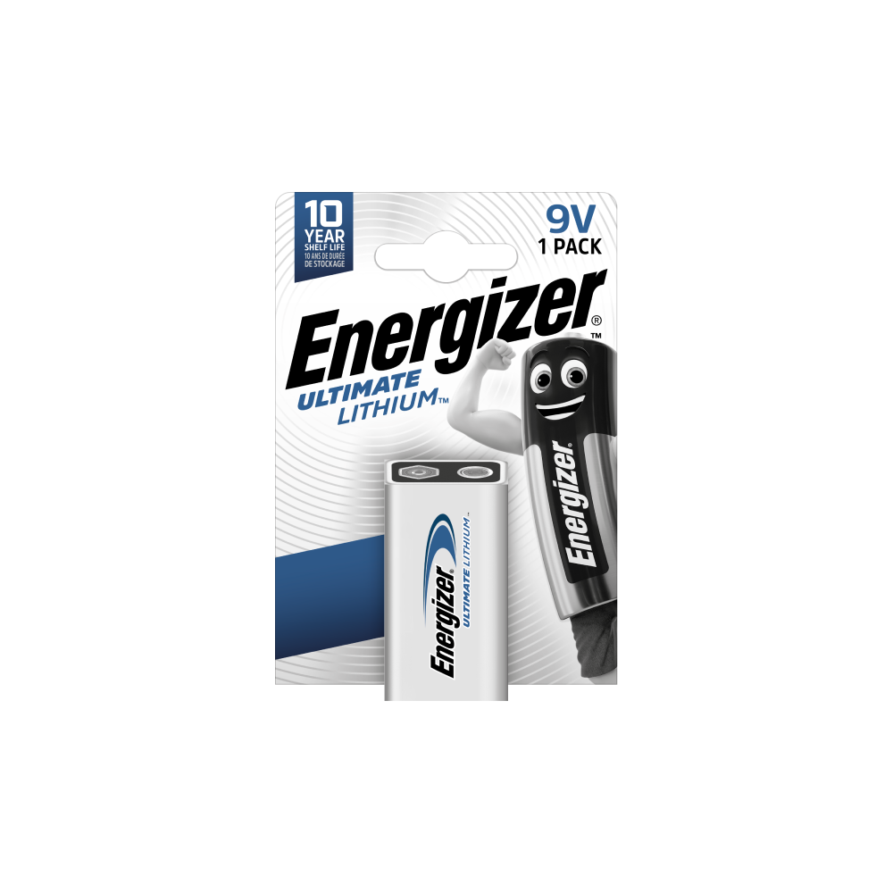 ENERGIZER Ultimate Lithium 9V B1 baterija ilgstošai jaudai