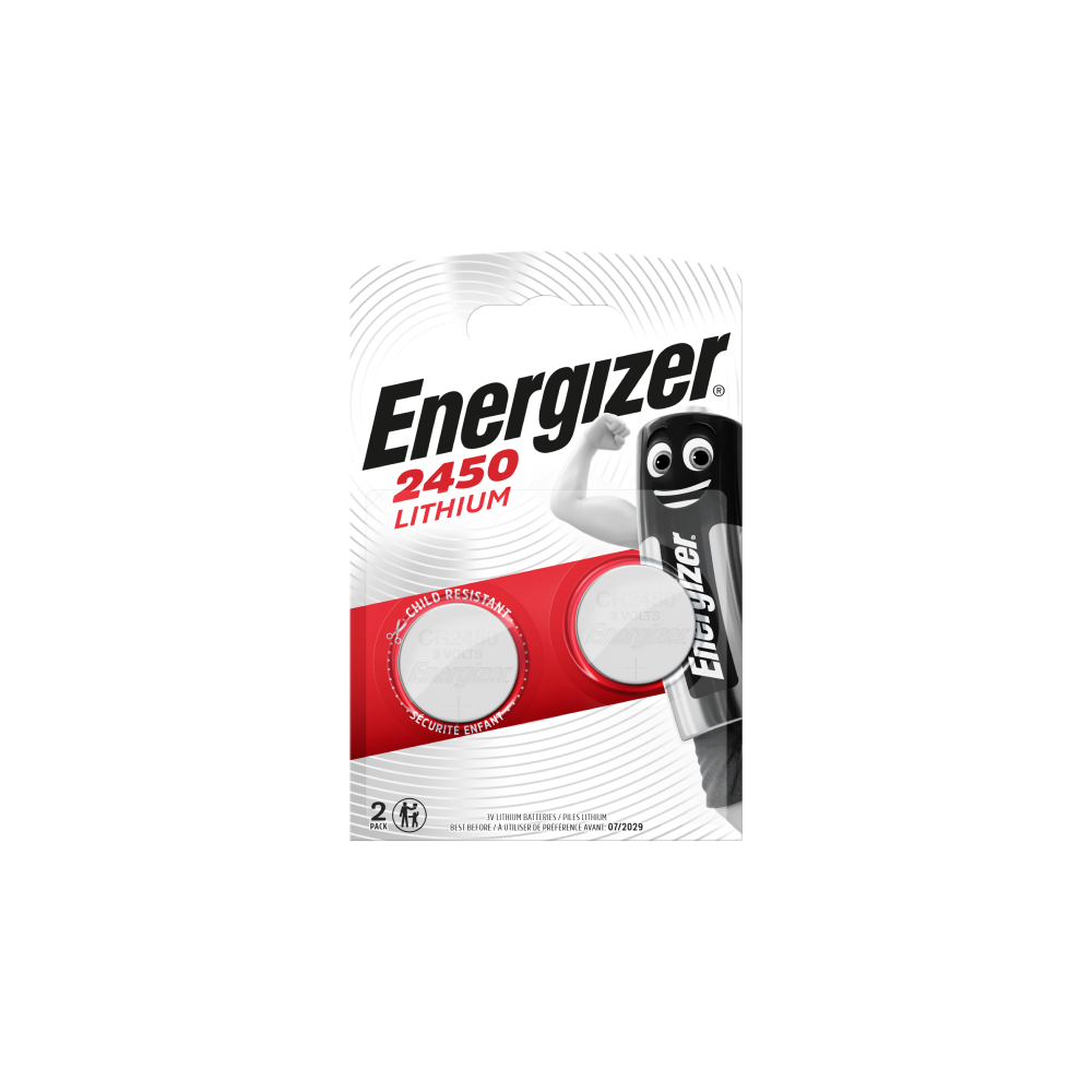 ENERGIZER CR2450 baterijas ilgstošai ierīču darbībai