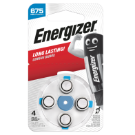 ENERGIZER 675 B4 Zinc Air dzirdes baterijas ilgam laikam