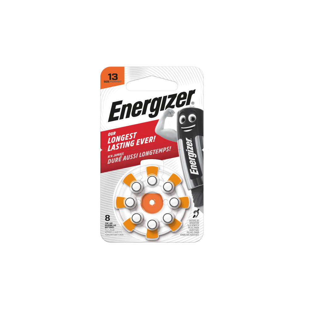 ENERGIZER 13 B8 Zinc Air dzirdes baterijas ilgmūžība