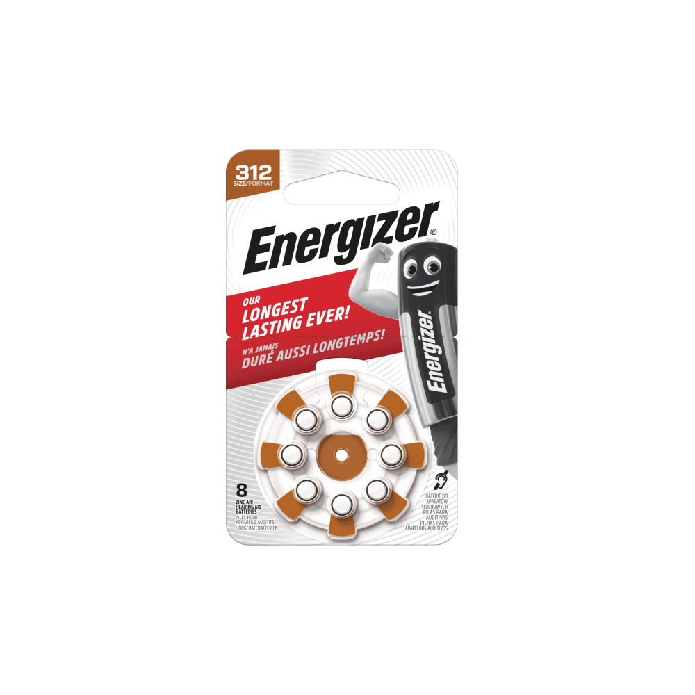 ENERGIZER 312 B8 dzirdes baterijas ilgstošai lietošanai