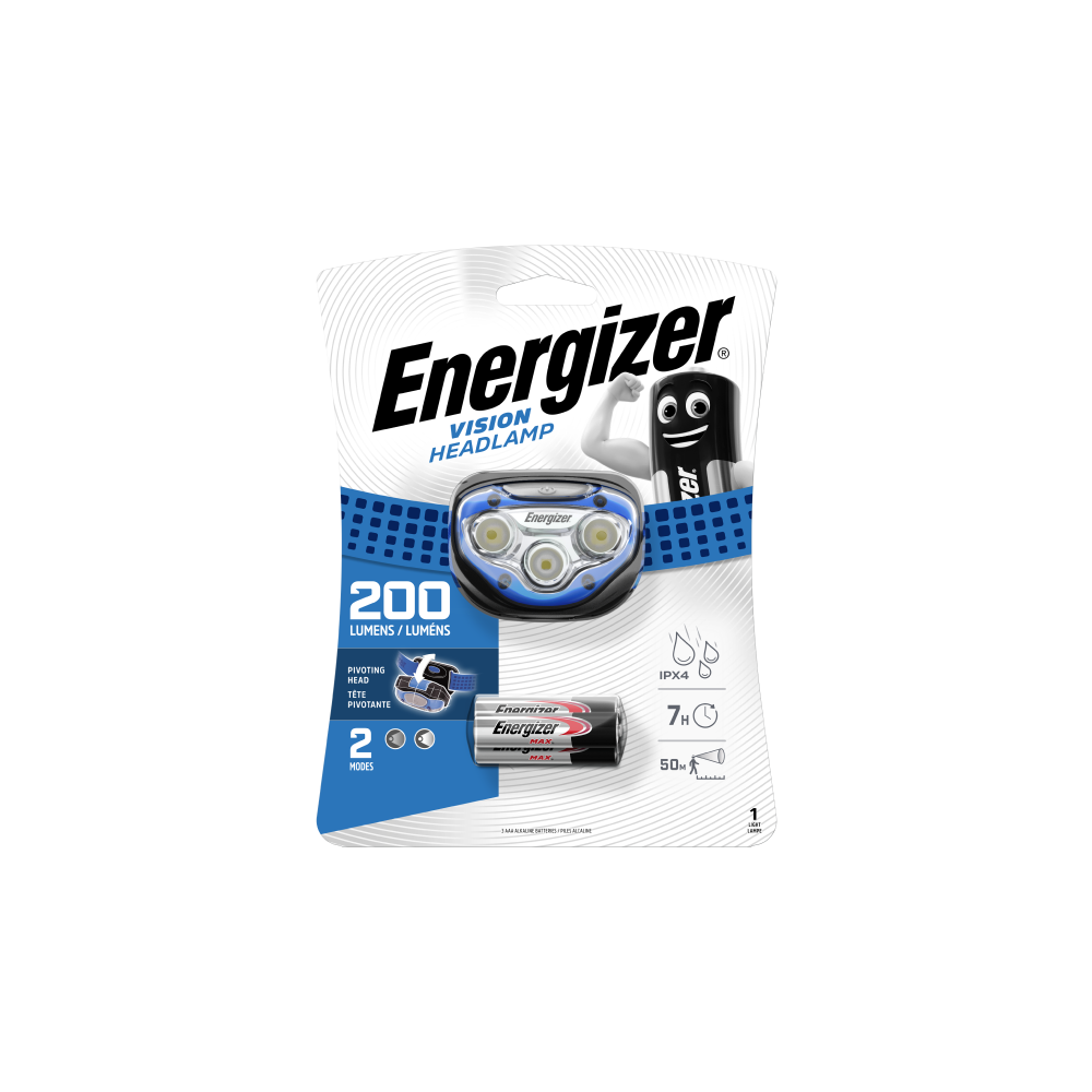 ENERGIZER VISION LED 200lm galvas lukturis piedzīvojumiem