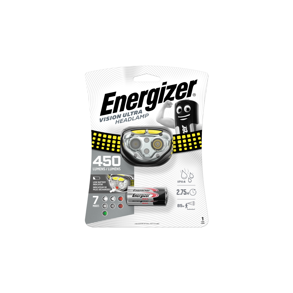 ENERGIZER VISION ULTRAHD LED galvas lukturis 450 lm
