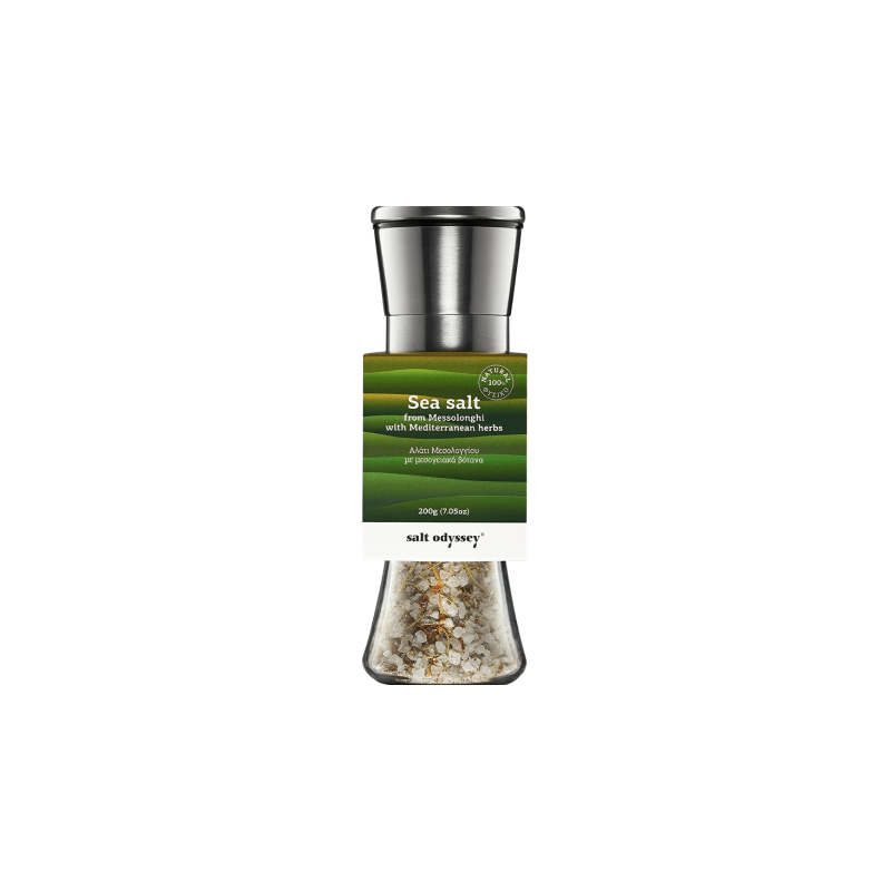 Jūras sāls ar Vidusjūras garšaugiem 190g SALT ODYSSEY