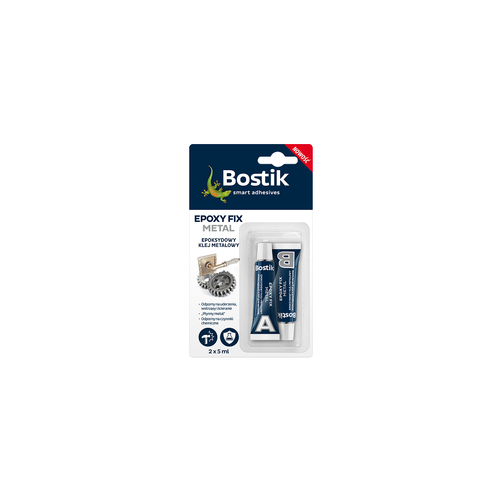 BOSTIK EPOXY FIX METAL izturīga epoksīda līme 2x5ml